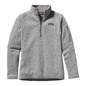Patgonia Womens 1/4 Zip Worn Wear Better Sweater Size Large Gray